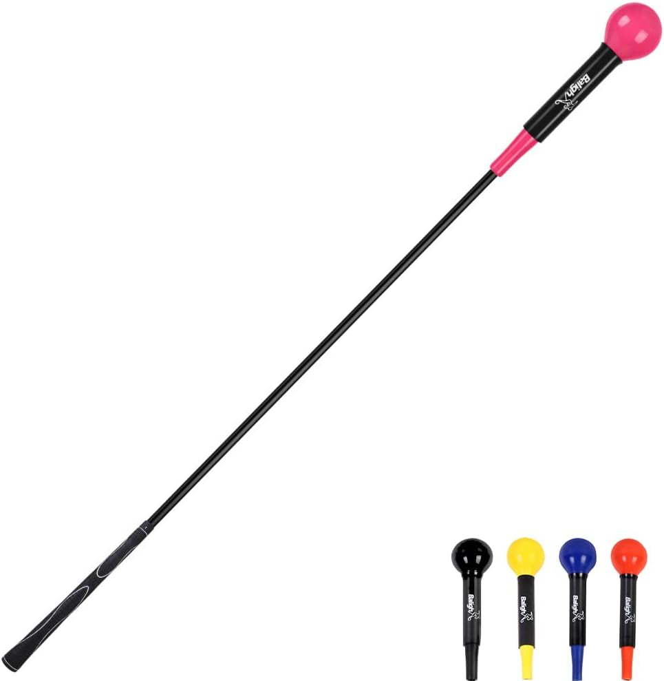 Golf Training Aid Stick,Golf Swing Tempo Trainer,Golf Trainer Accessories,Golf Warm up Stick for Strength & Balance,Tempo & Flexibility Training,Golf Gifts(48 Inch)