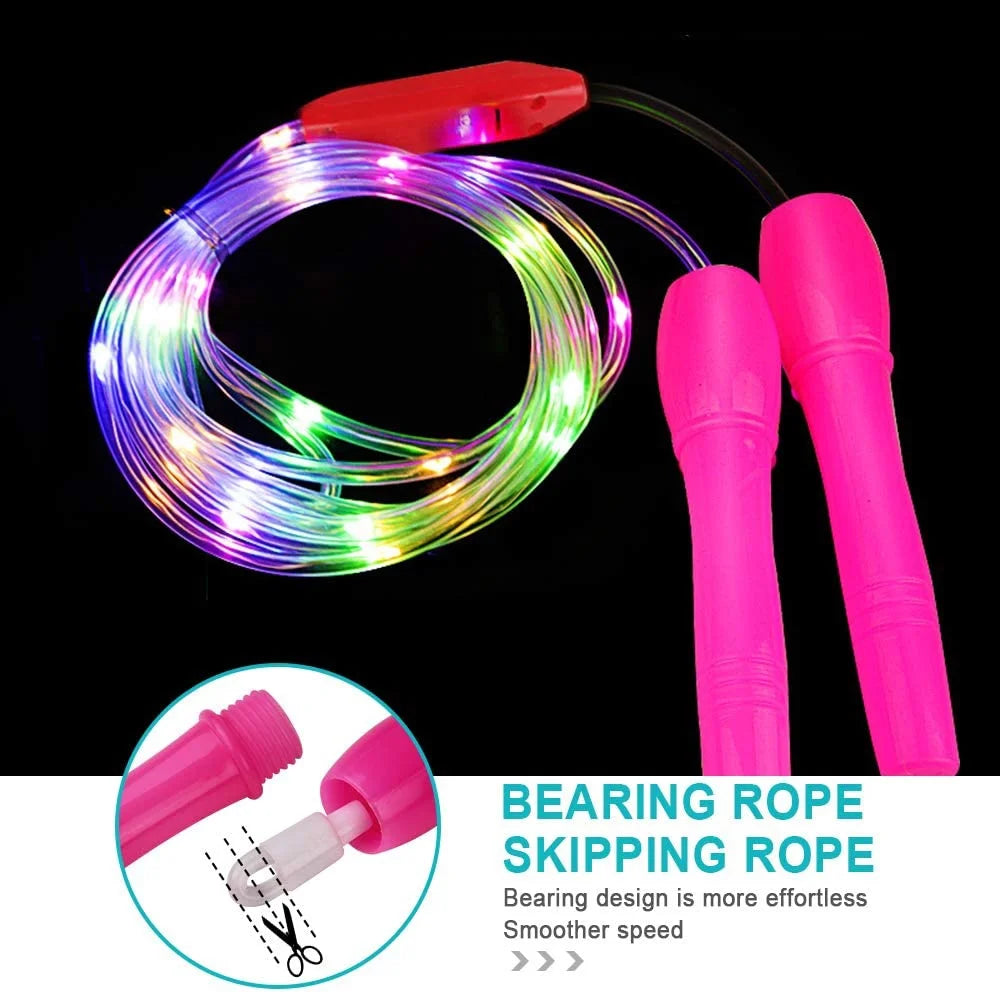 Fitness Luminous for Children Random Color Kid Jump Rope Led Jump Rope Light up Skipping Rope(Multicolor)