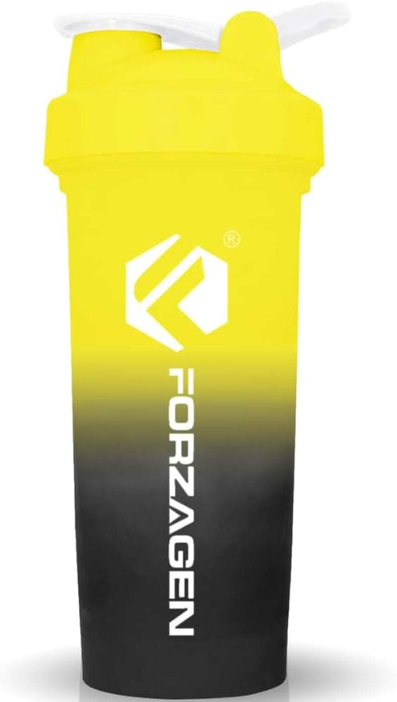 Shaker Bottle 26 Oz for Pre & Post Workout Drinks (Black and Yellow)