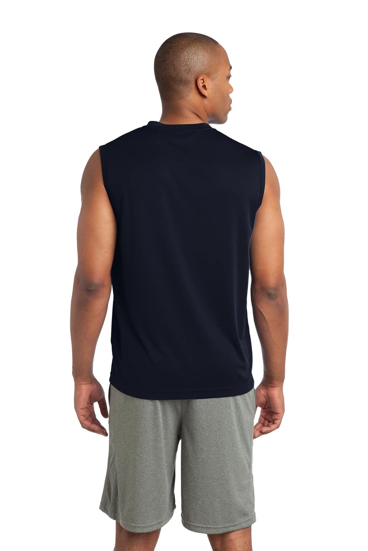Men'S Sleeveless Crewneck Sports T-Shirt
