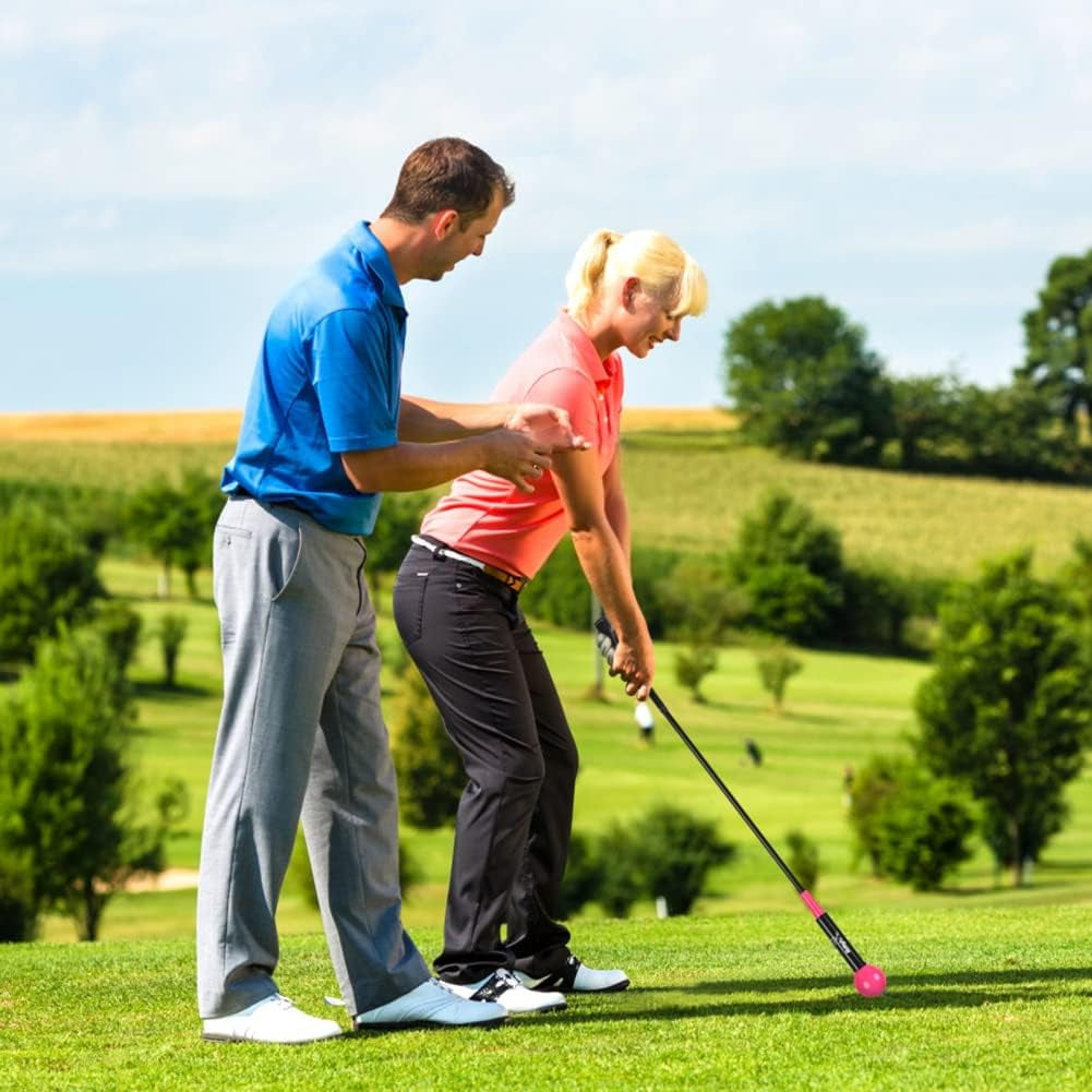 Golf Training Aid Stick,Golf Swing Tempo Trainer,Golf Trainer Accessories,Golf Warm up Stick for Strength & Balance,Tempo & Flexibility Training,Golf Gifts(48 Inch)