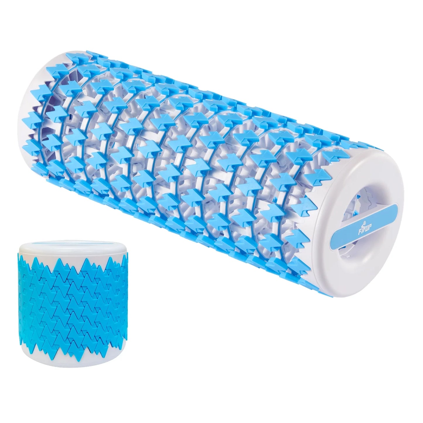 Retractable Foam Roller Muscle Massager Therapy Yoga Block Pilates Exercise Equipment, Blue