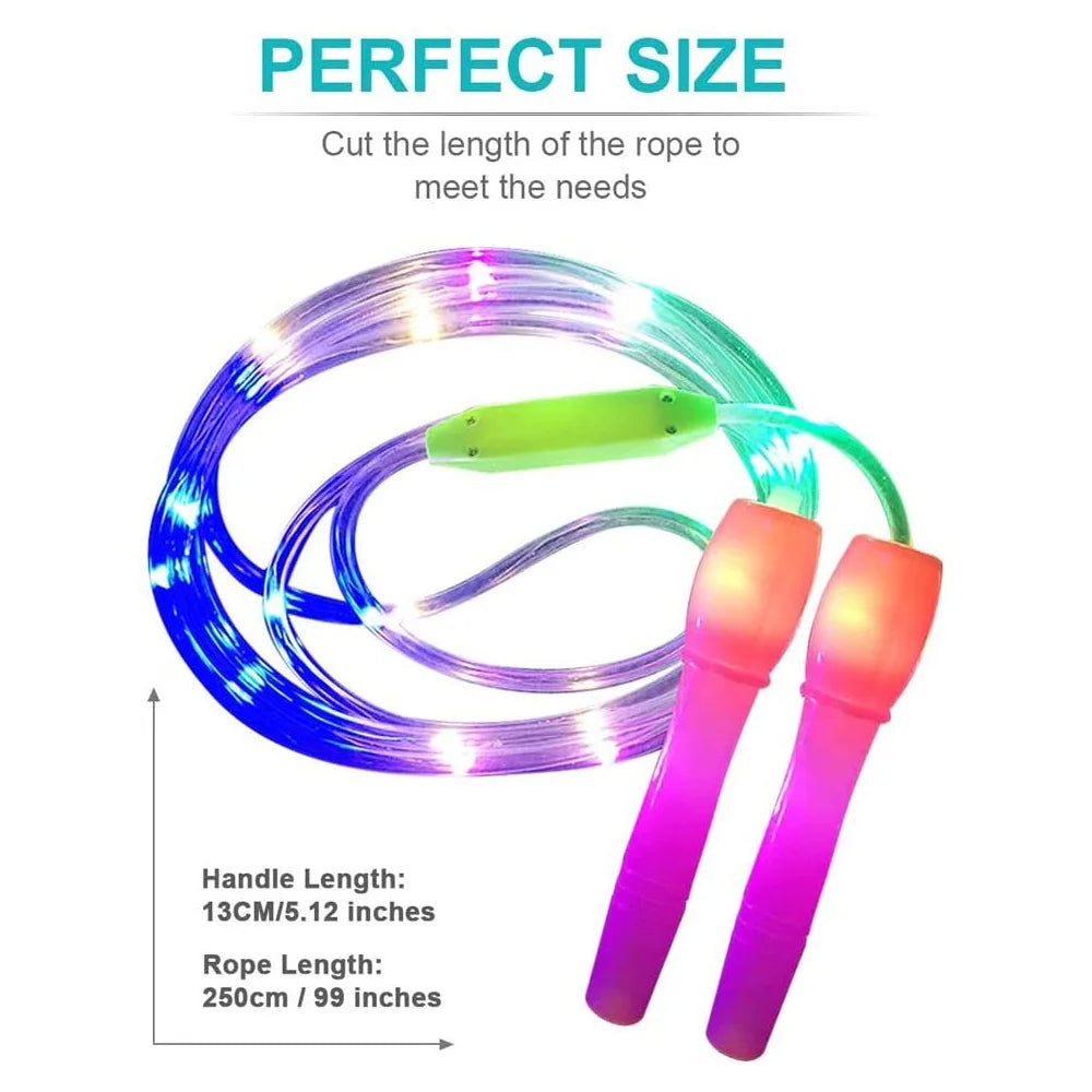 Fitness Luminous for Children Random Color Kid Jump Rope Led Jump Rope Light up Skipping Rope(Multicolor)