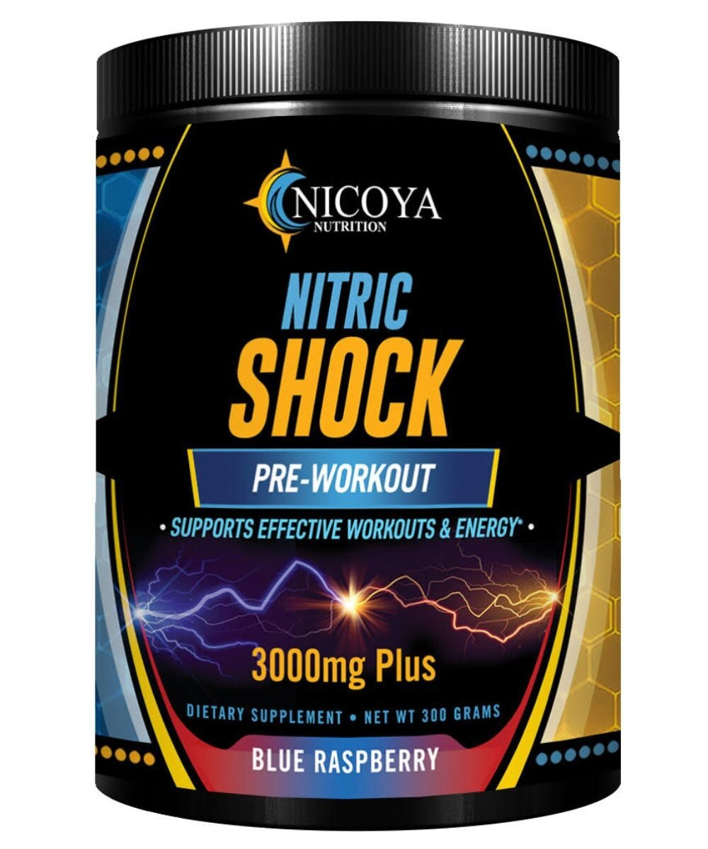 Pre-Workout 3000Mg+ Nitric Oxide Booster, Enhance Energy & Pump - Blue Raspberry