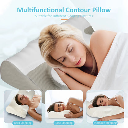 New Upgrade Ergonomic Cervical Pillow for Sleeping Orthopedic Support Pillows Odorless Contour Neck Pain Memory Foam Pillow