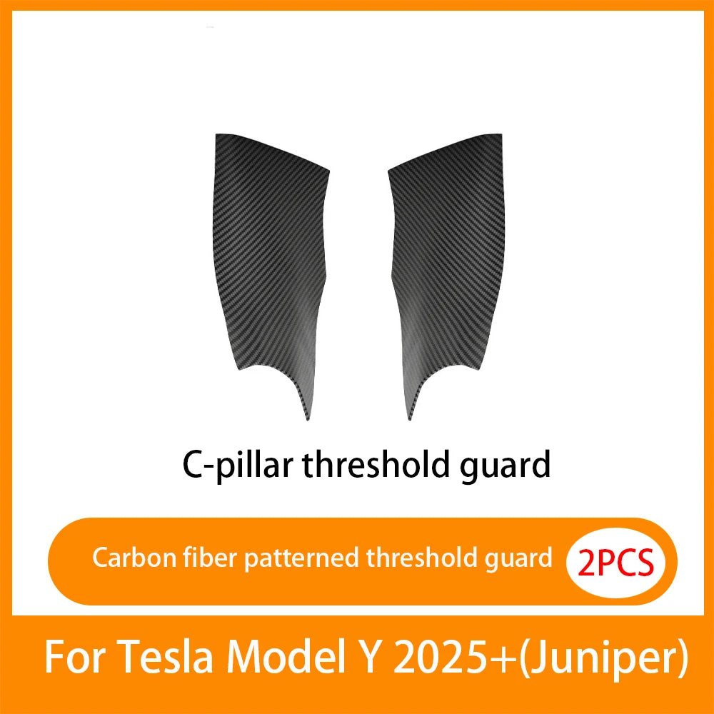 For New Tesla Model Y Juniper 2025+Front and Rear Door ABS anti Scratch and Dirt Resistant Threshold Strips Interior Accessories