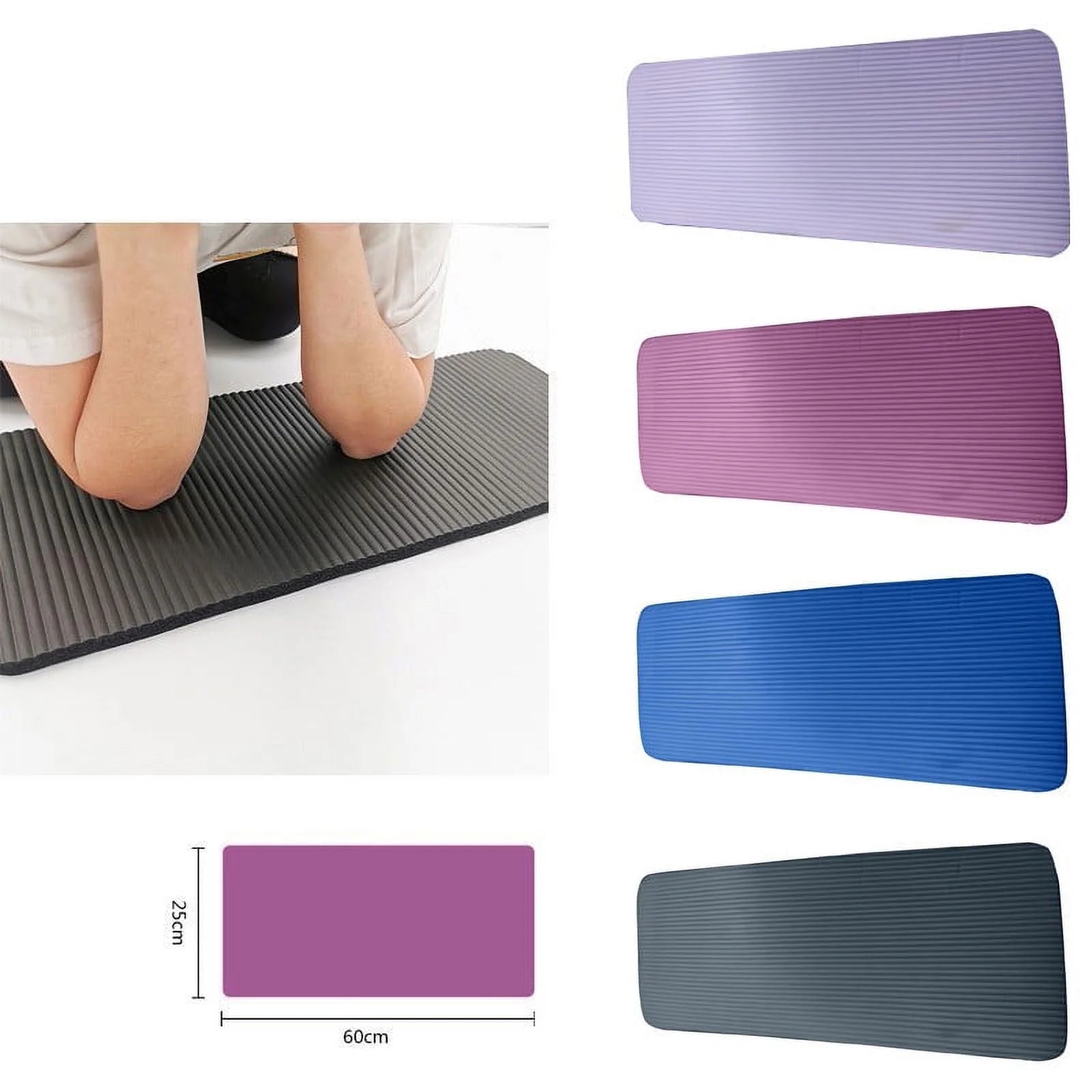 Yoga Mat 1 Inch Thick Ultimate Yoga Mat: Extra Thick, Non-Slip, Eco-Friendly. Enhances Comfort and Stability for All Yoga Sessions. Pink Yoga Mat Black