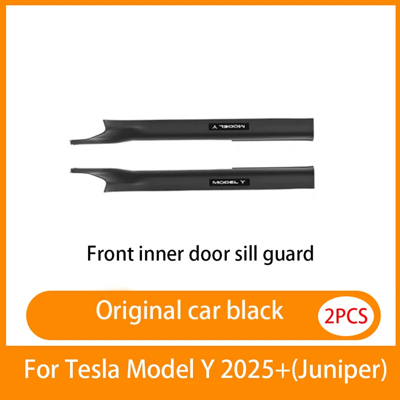 For New Tesla Model Y Juniper 2025+Front and Rear Door ABS anti Scratch and Dirt Resistant Threshold Strips Interior Accessories