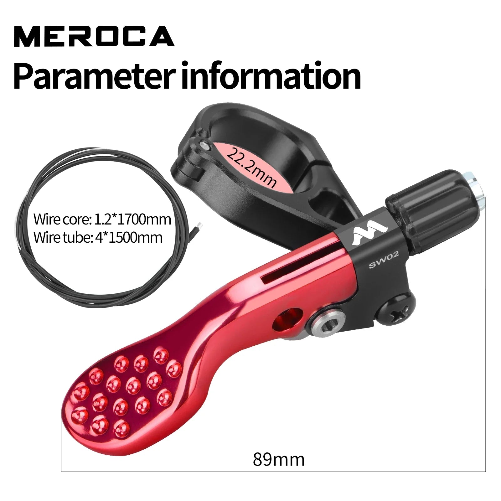 MTB Wire-Controlled Seatpost Lift Switch with Cable for 22.2Mm Handlebar Aluminum Alloy Road Bike Lift Seatpost Controller