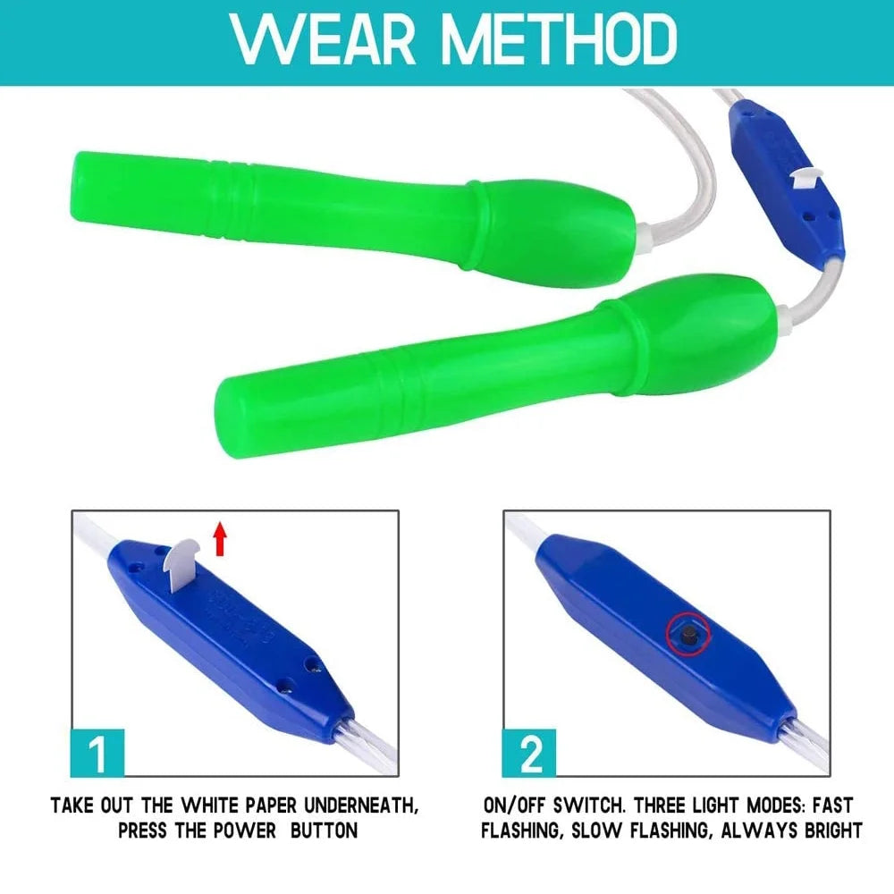 Fitness Luminous for Children Random Color Kid Jump Rope Led Jump Rope Light up Skipping Rope(Multicolor)
