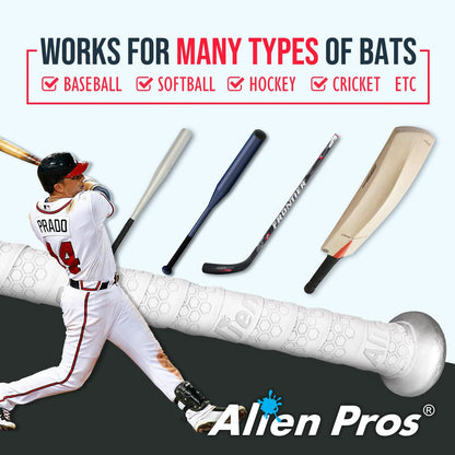Bat Grip Tape for Baseball 1.1 MM (2 Pack) - Precut and Pro Quality Bat Tape - Wrap Your Bat for an Epic Home Run - Replacement for Old Baseball Bat Grip