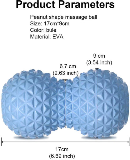 Peanut Roller Fitness Ball Double Lacrosse Ball Trigger Point Massage Ball Myofascial Release Deep Tissue Massager