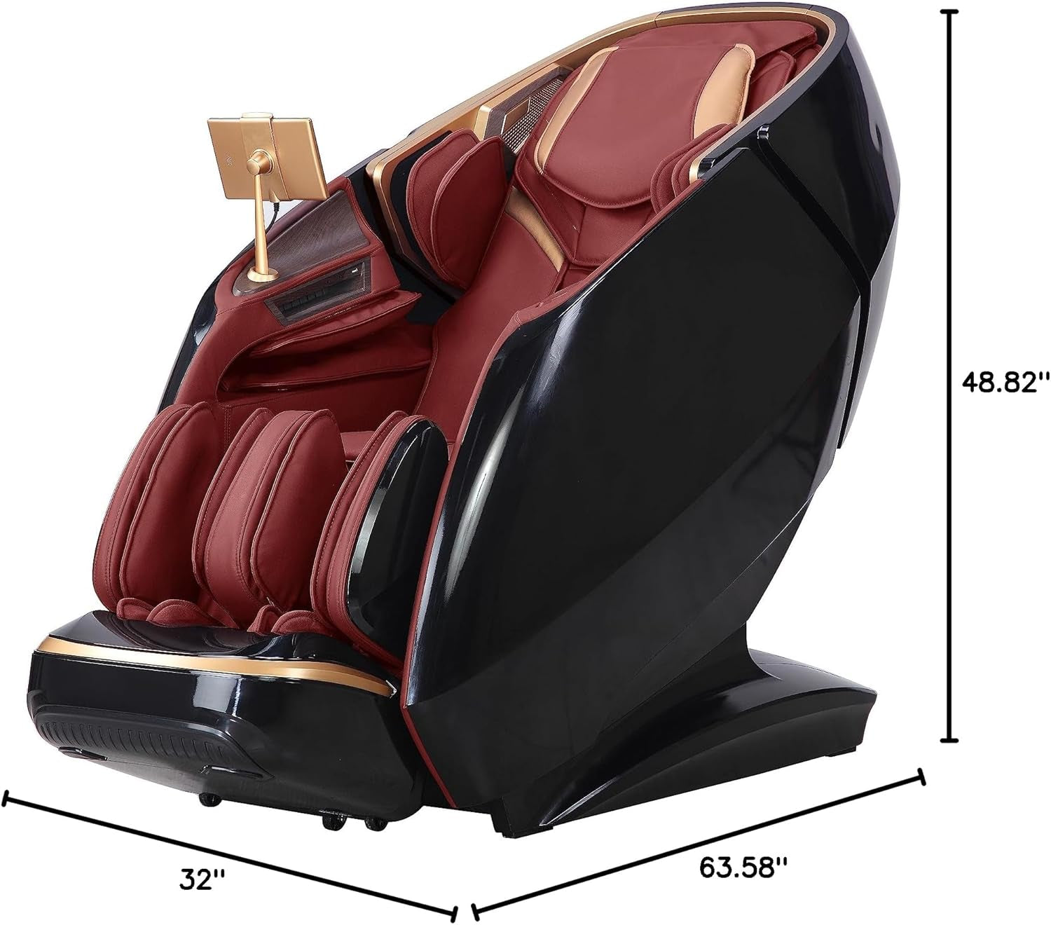 4D Yoga Queen Massage Chair, Full Body Recliner with Flexible SL Track, Automatic Footrest Extension, 3D Calf & Foot Massage, Program Customization & Recall (Brown)