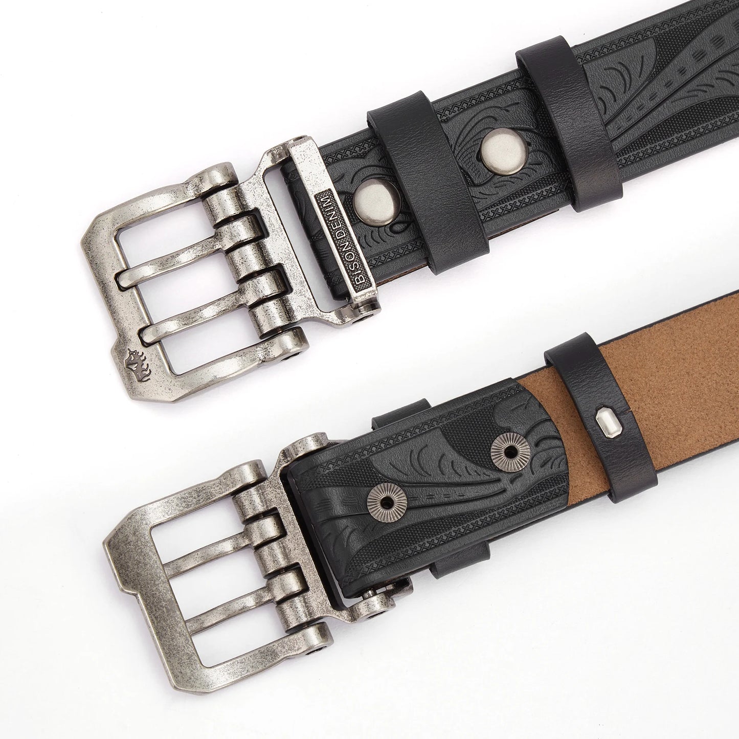 2024  Men Belts Cow Split Genuine Leather Pin Buckle Business Waist Straps Retro Pin Buckle Fancy Male Belt for Jeans
