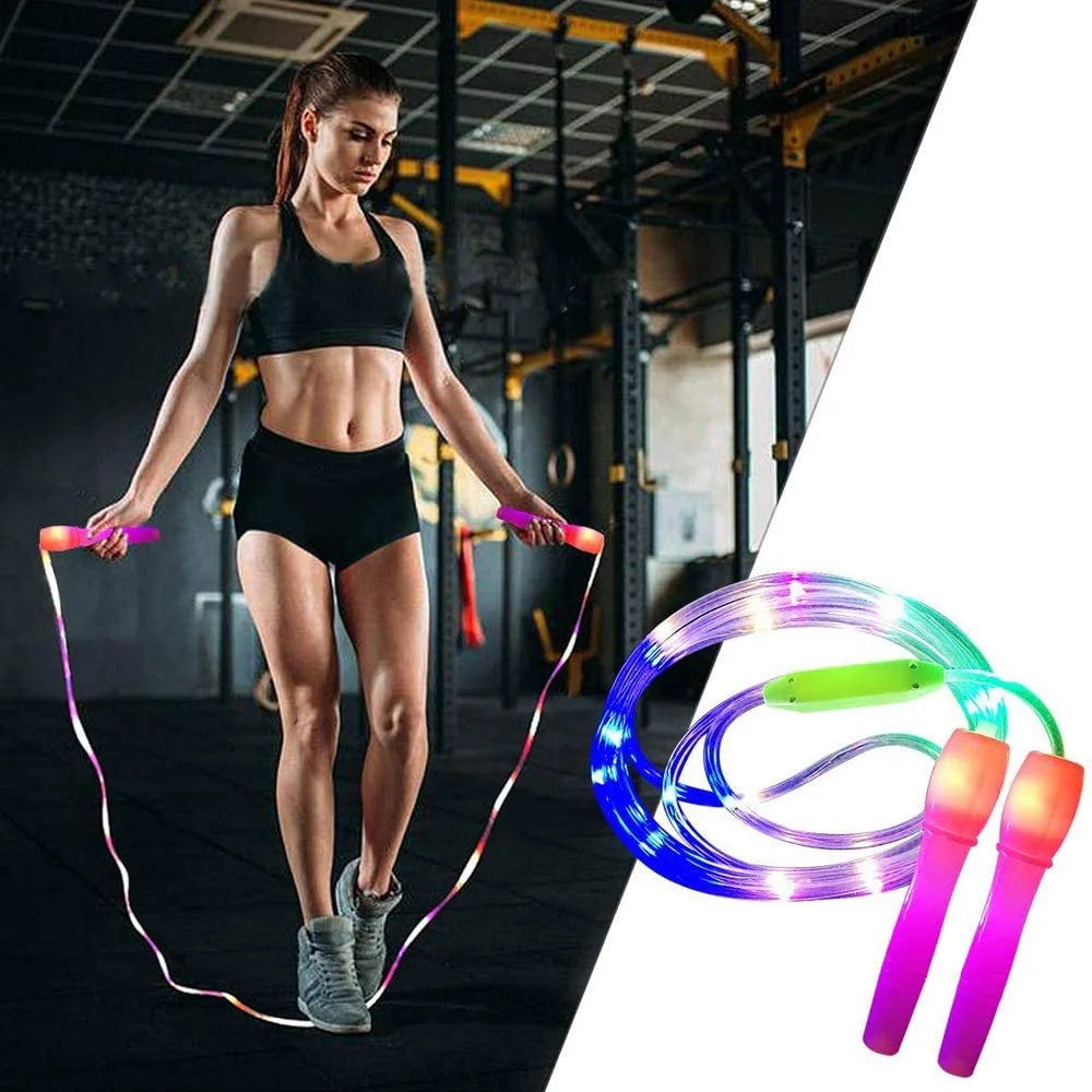 Fitness Luminous for Children Random Color Kid Jump Rope Led Jump Rope Light up Skipping Rope(Multicolor)