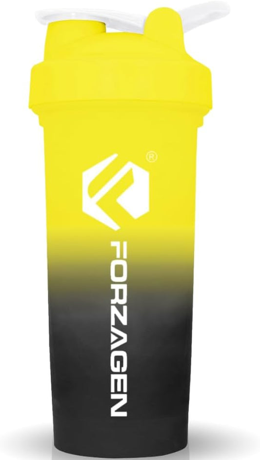 Shaker Bottle 26 Oz for Pre & Post Workout Drinks (Black and Yellow)