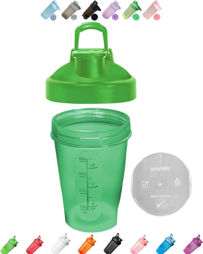 Forest Green(Other Color-Style Available)>A Small Cup Printed Scale Marks of 12 OZ & 400 Ml,Stainless Whisk,Leak Proof,Bpa Free,Made of Pp5,Dishwasher Safe,Easy to Clean.
