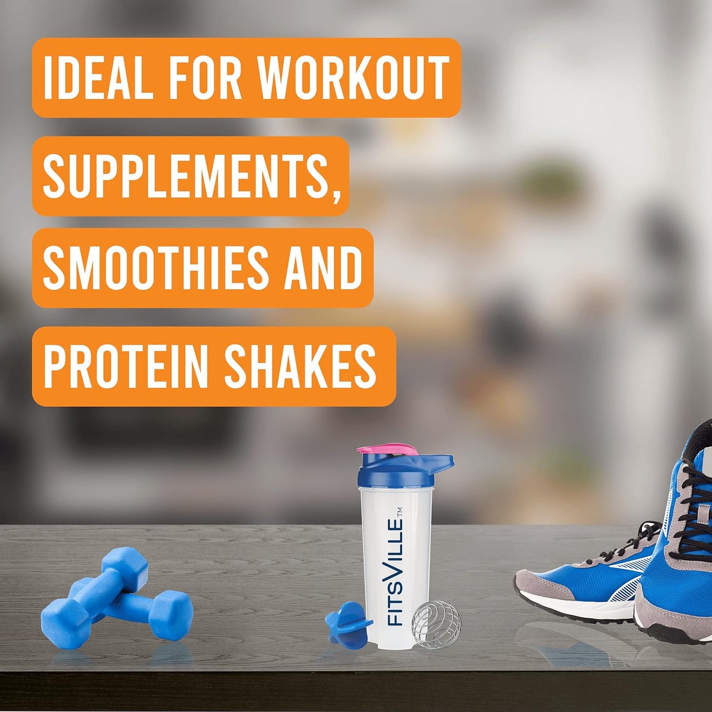 [2 Pack Sports Shaker Bottle - Protein Powder, Creatine Mix, Water Enhancer, Supplements | 100% Leak Free, BPA Free, Stain & Odor Resistant | X4 Shaker Balls – X2Pink 25Oz (700Ml)