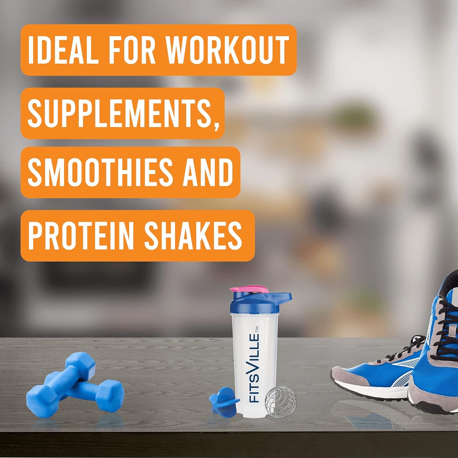 [2 Pack Sports Shaker Bottle - Protein Powder, Creatine Mix, Water Enhancer, Supplements | 100% Leak Free, BPA Free, Stain & Odor Resistant | X4 Shaker Balls – X2Pink 25Oz (700Ml)