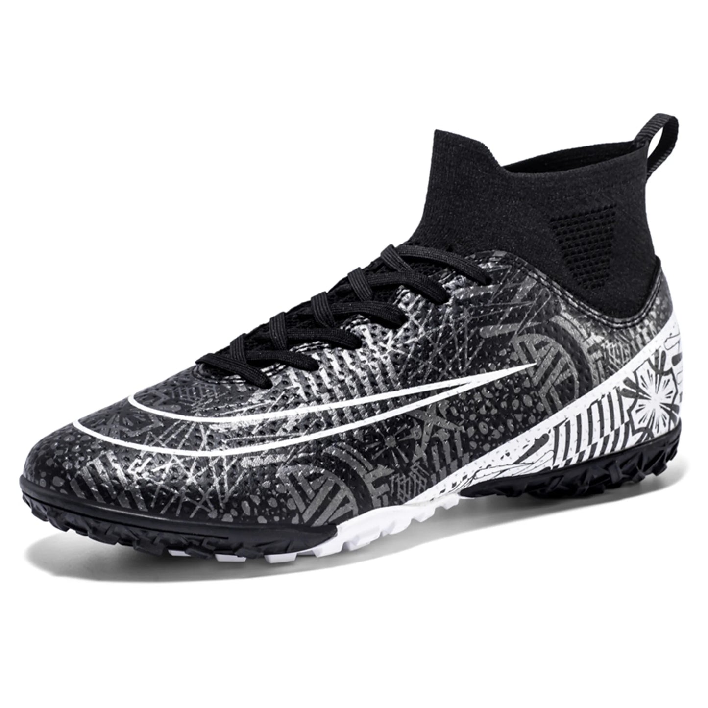 Men'S Soccer Cleats Professional High-Top Football Shoes Outdoor Spikes Soccer Shoes