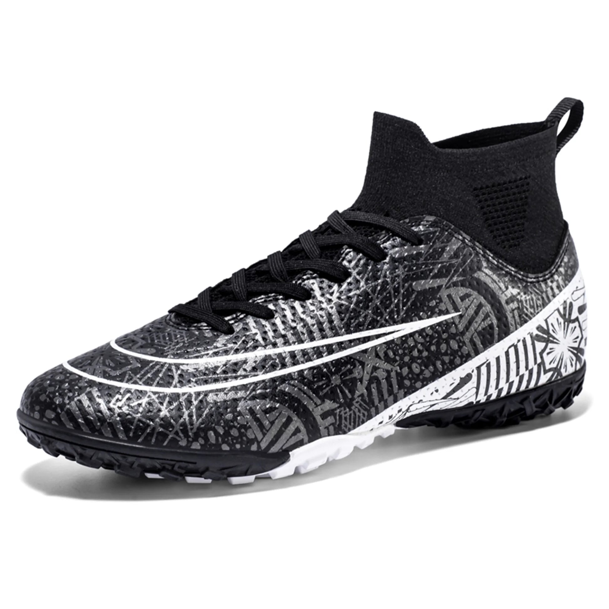 Men'S Soccer Cleats Professional High-Top Football Shoes Outdoor Spikes Soccer Shoes
