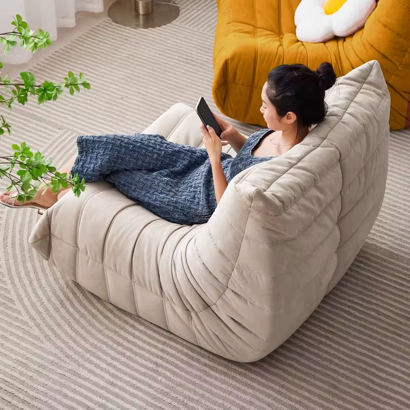 Modern Living Room Chair Big Bean Bag Adult Floor Sofa Recliner Memory Foam Lazy Couch Suitable Balcony for Fireside Chair