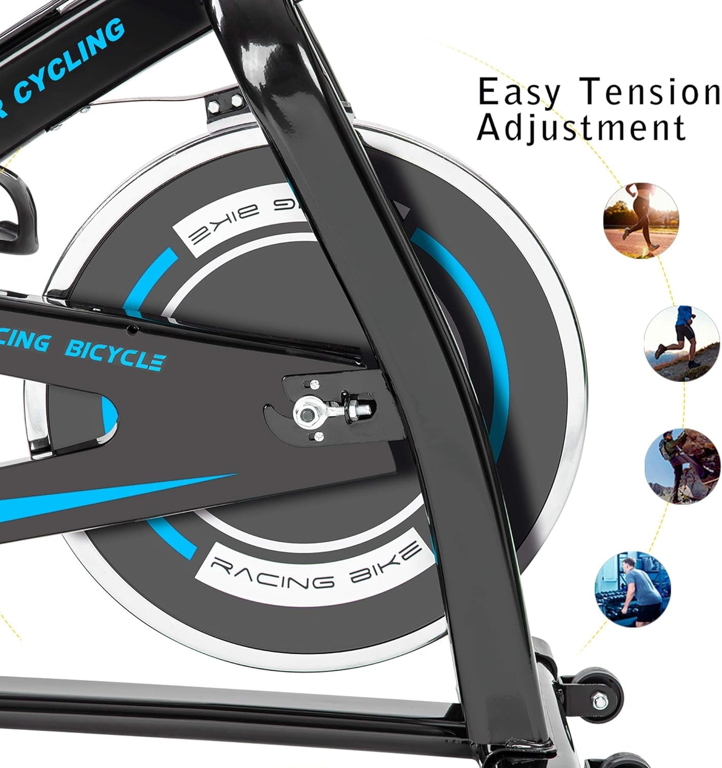 Exercise Bike Indoor Cycling Bike Cycle Trainer Adjustable