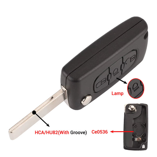 2/3 Buttons for Peugeot 207 307 308 407 607 807 for Citroen C2 C3 C4 C5 C6 Auto Remote Key Case Va2/Hu83 CE0523 CE0536