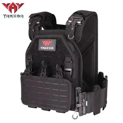 YAKEDA Tactical Vest Outdoor Hunting Plate Carrier Protective Adjustable Vest Airsoft Carrier Combat Equipment