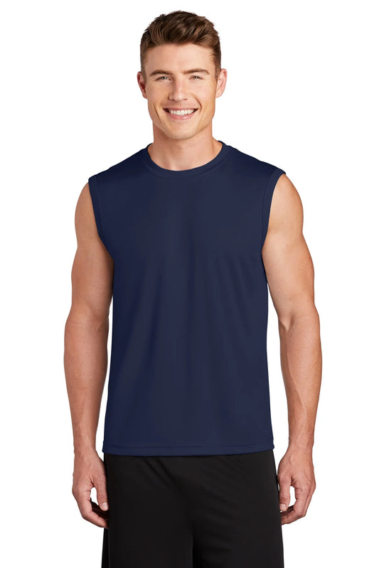 Men'S Sleeveless Crewneck Sports T-Shirt