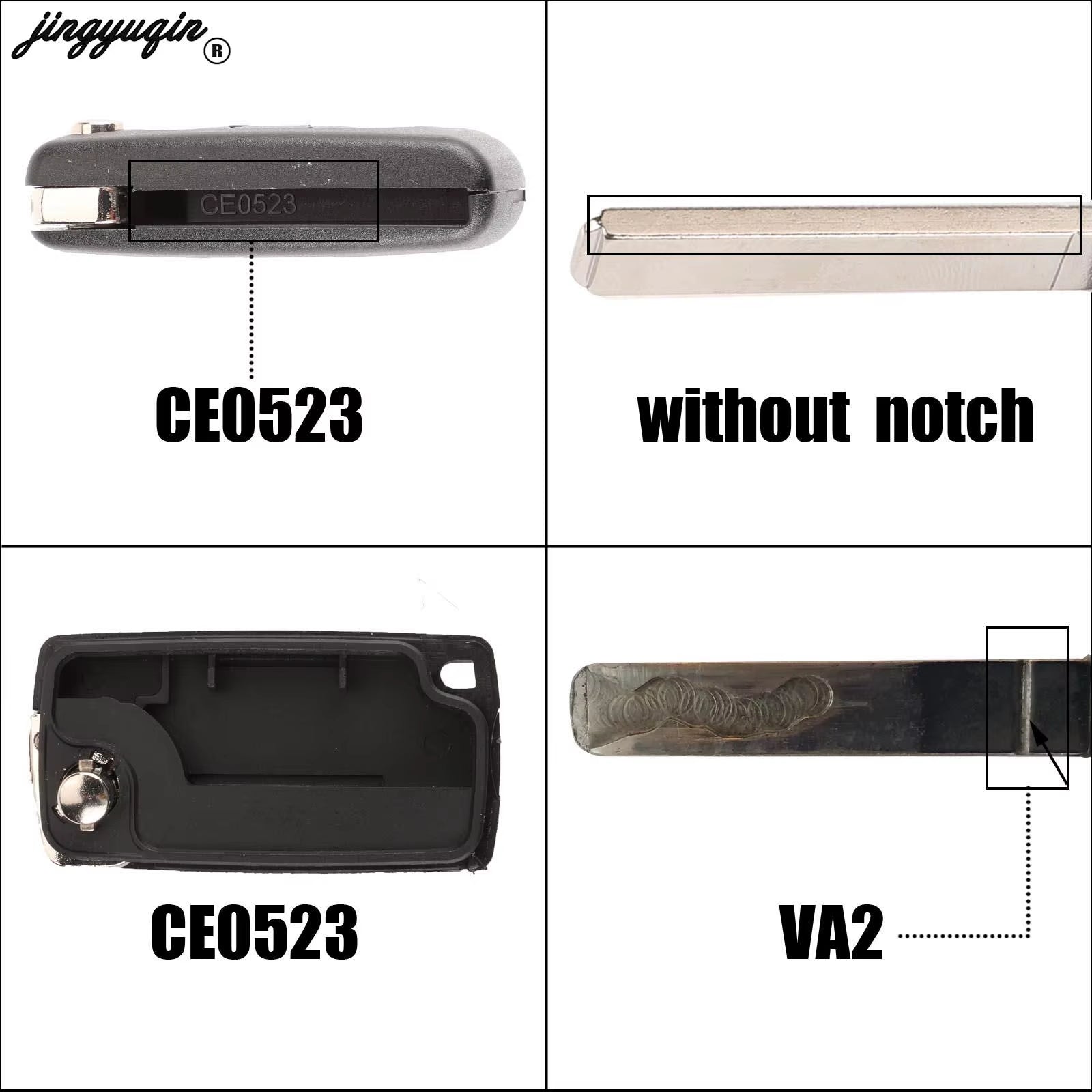 2/3 Buttons for Peugeot 207 307 308 407 607 807 for Citroen C2 C3 C4 C5 C6 Auto Remote Key Case Va2/Hu83 CE0523 CE0536