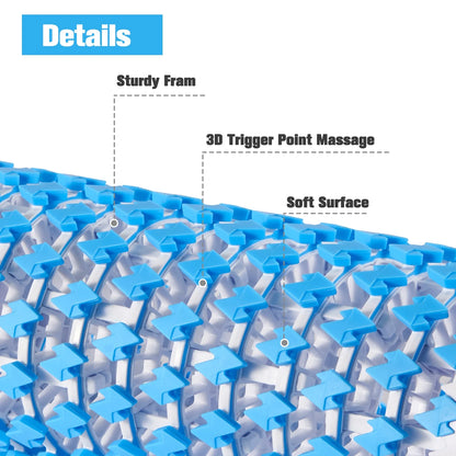 Retractable Foam Roller Muscle Massager Therapy Yoga Block Pilates Exercise Equipment, Blue