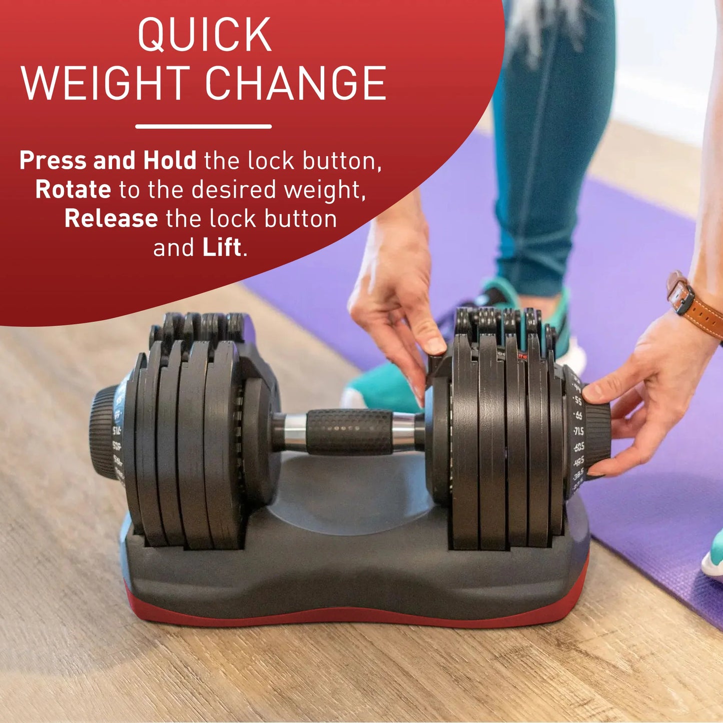 Lava 66 Lb Adjustable Weight Dumbbell Set