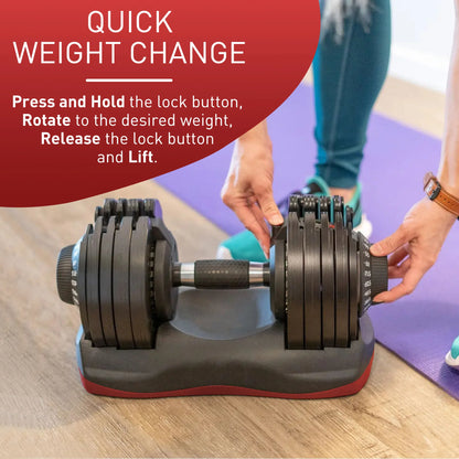 Lava 66 Lb Adjustable Weight Dumbbell Set