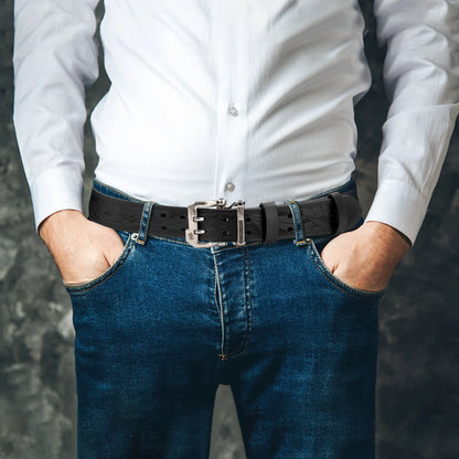 2024  Men Belts Cow Split Genuine Leather Pin Buckle Business Waist Straps Retro Pin Buckle Fancy Male Belt for Jeans