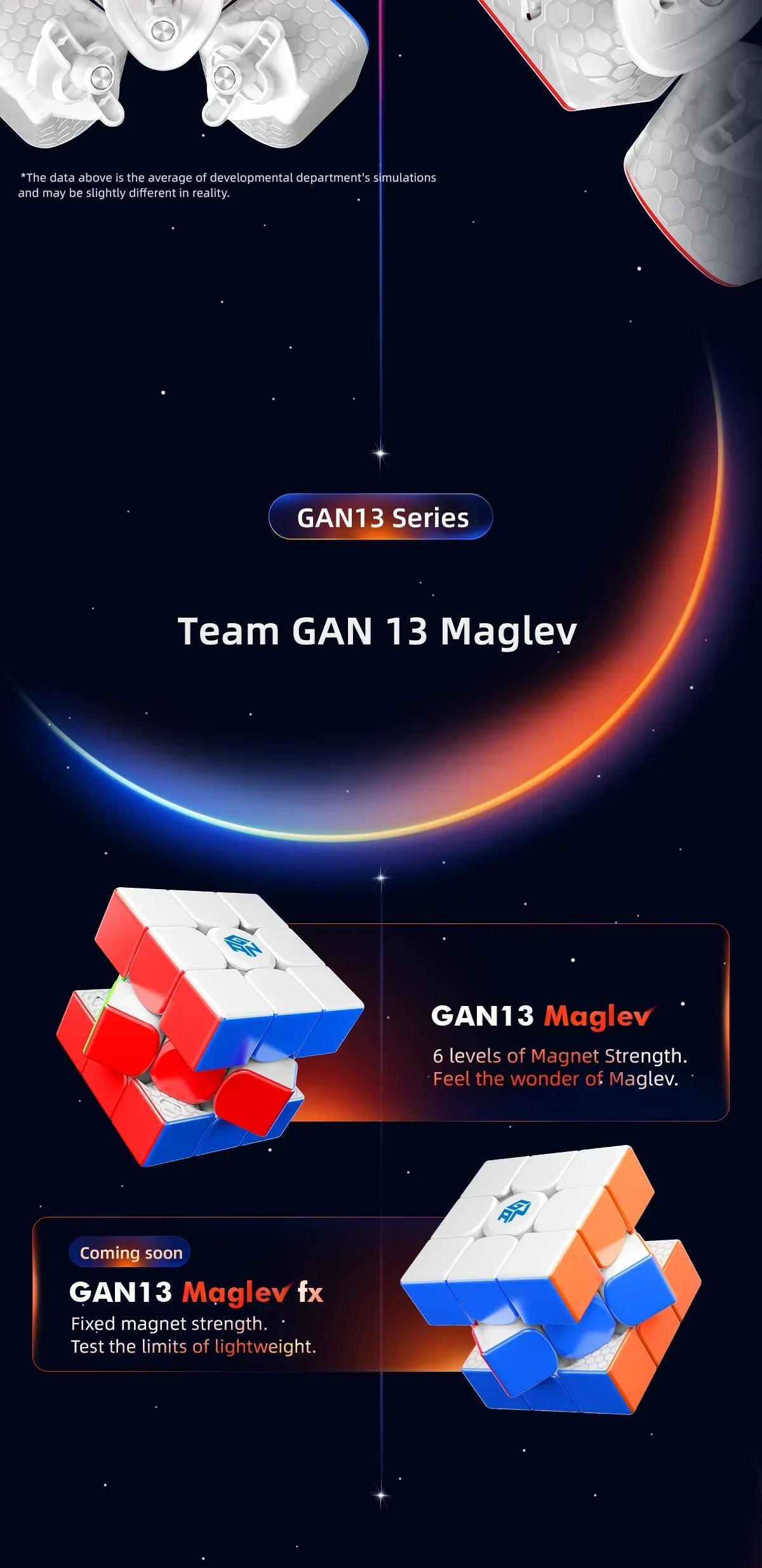 [Picube]  13 Maglev 3X3X3 Magnetic Magic Cube Speed Cubo 13 M 3X3 Cube 13 Maglev Flagship Cube 13 Maglev UV Edition