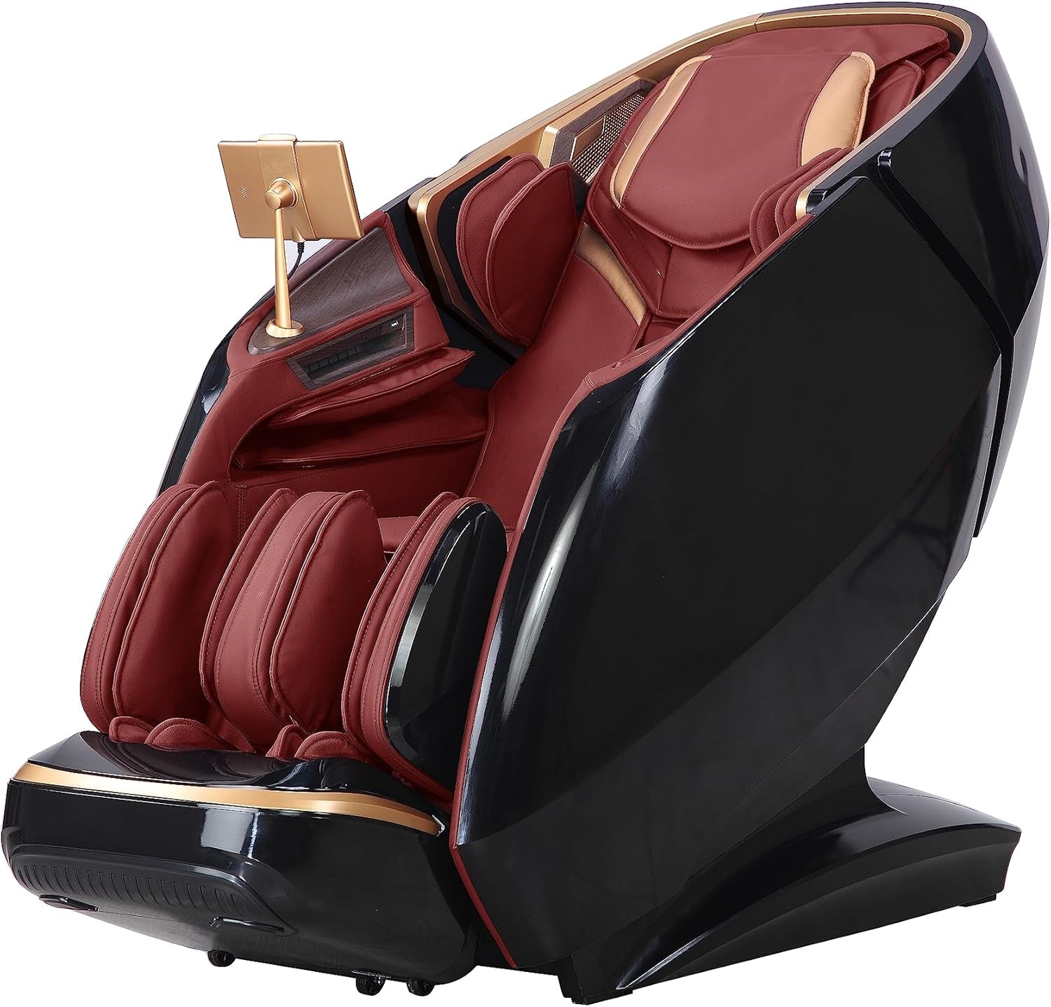 4D Yoga Queen Massage Chair, Full Body Recliner with Flexible SL Track, Automatic Footrest Extension, 3D Calf & Foot Massage, Program Customization & Recall (Brown)
