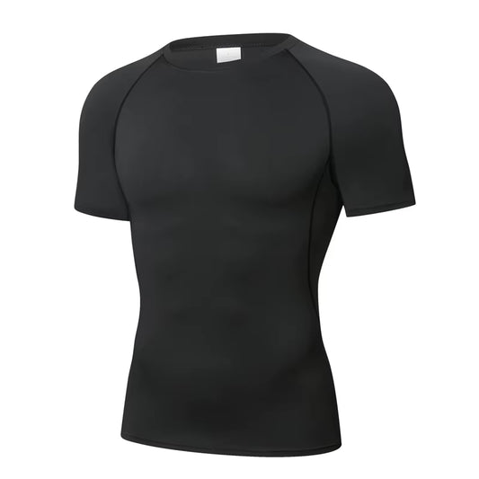 Sports T-Shirt Men'S Quick Drying Short Sleeved Sports T-Shirt Top Gym Fitness Tight Fitting Shirt Training Running T-Shirt Men'