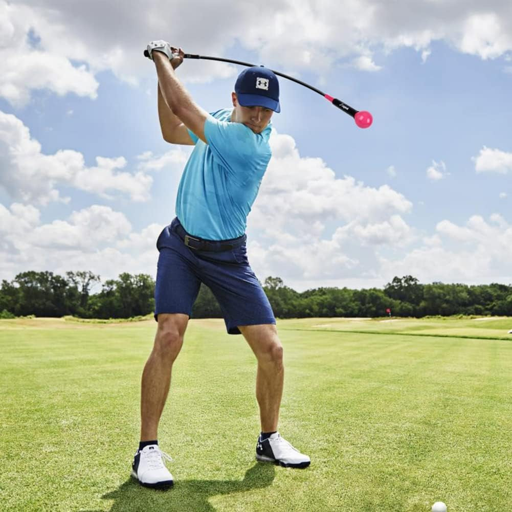 Golf Training Aid Stick,Golf Swing Tempo Trainer,Golf Trainer Accessories,Golf Warm up Stick for Strength & Balance,Tempo & Flexibility Training,Golf Gifts(48 Inch)