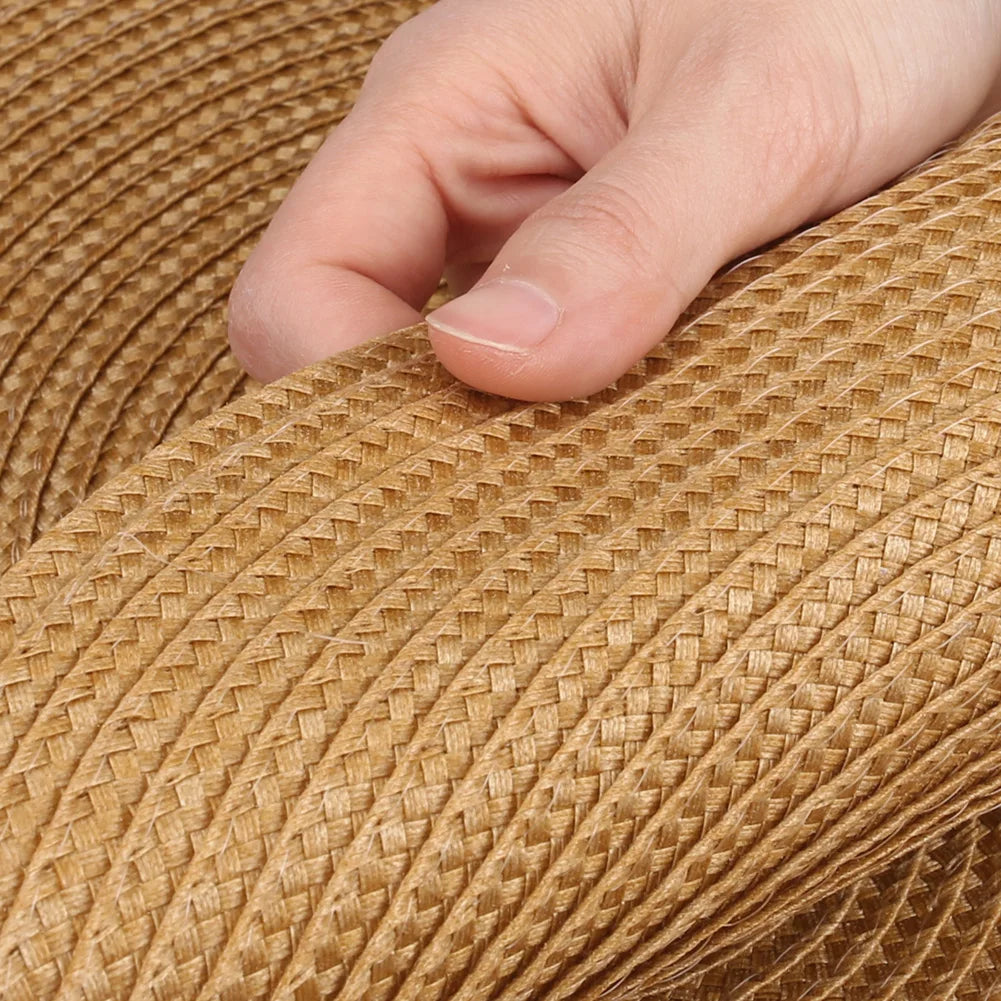 Set of 12 round Braided Table Mat Washable Placemats Non Slip Heat Resistant for Kitchen Dining Tables Pad with Cup Coasters