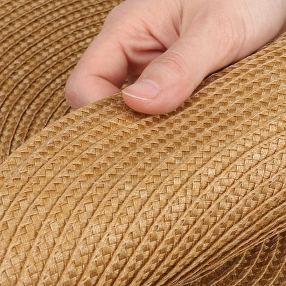 Set of 12 round Braided Table Mat Washable Placemats Non Slip Heat Resistant for Kitchen Dining Tables Pad with Cup Coasters