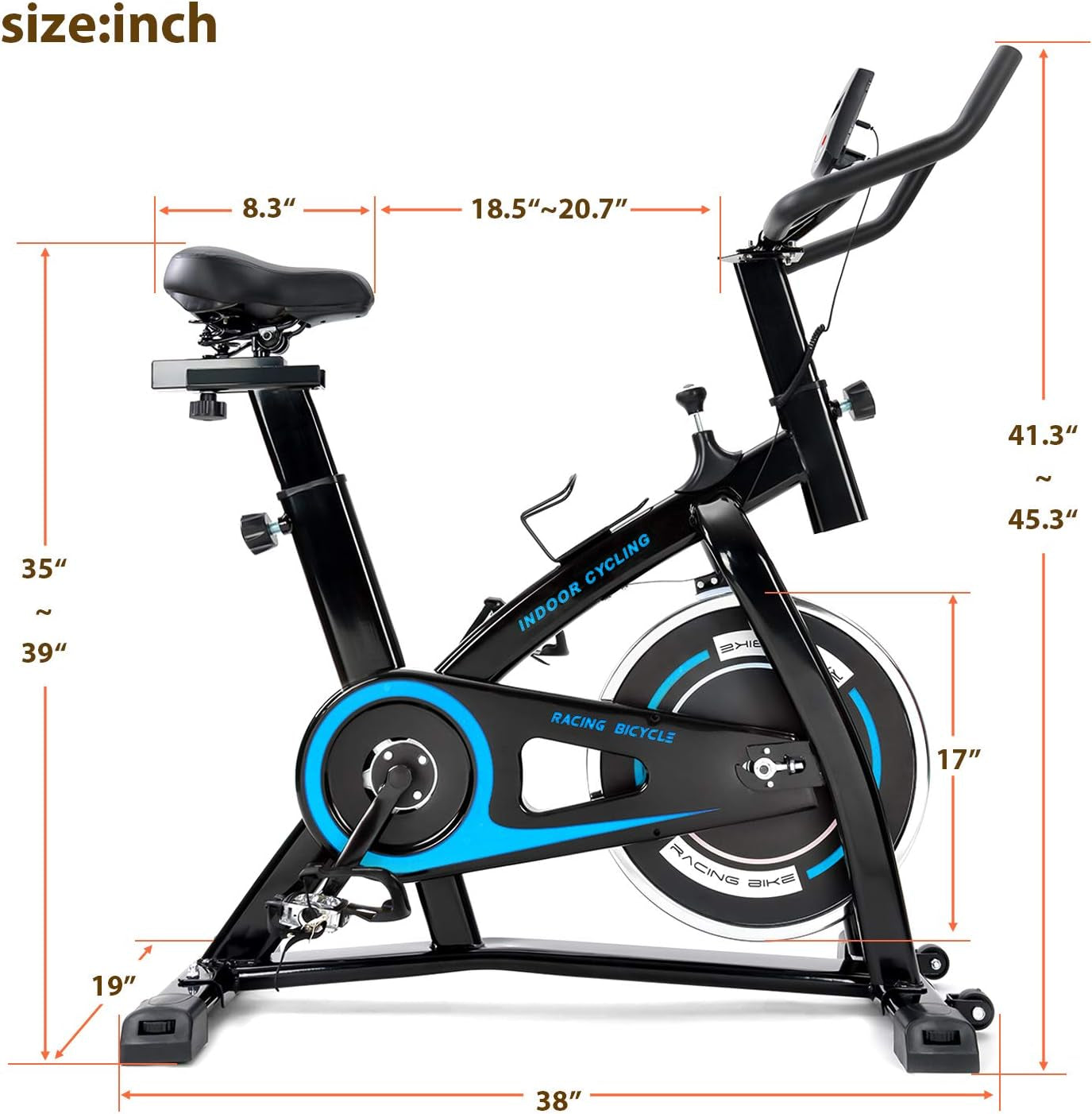 Exercise Bike Indoor Cycling Bike Cycle Trainer Adjustable