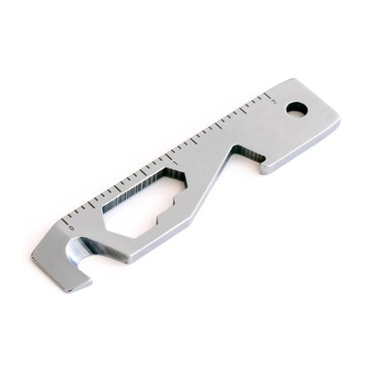 Multifunctional 10 in 1 EDC Pocket Survival Tool Camping Equipment Bottle Opener Ruler Key Chain Outdoor Tool for Hiking Camping